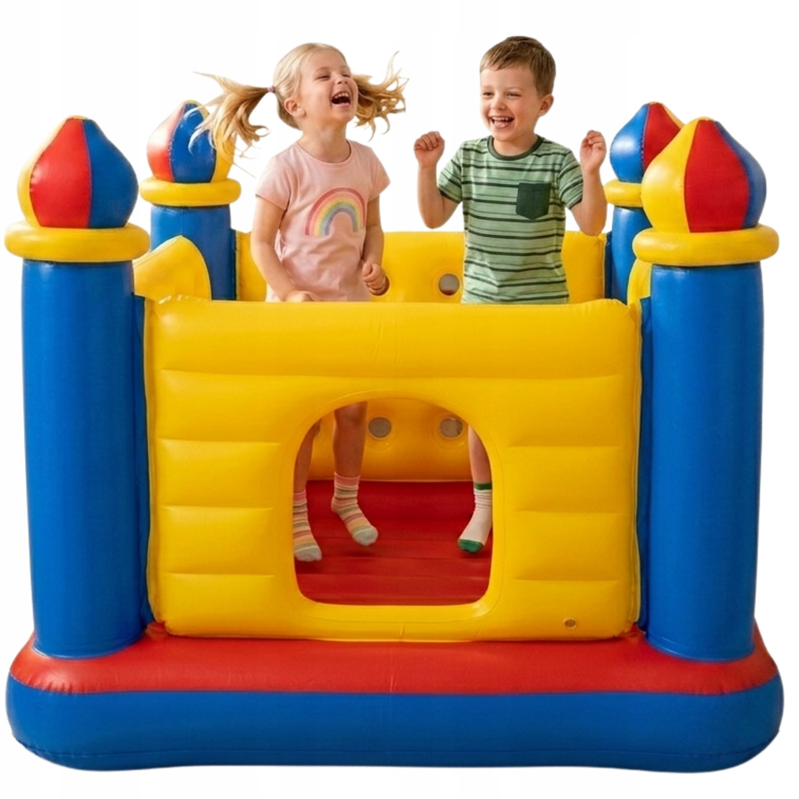 INFLATABLE CASTLE for Kids Safe Children's Trampoline for Garden and Home