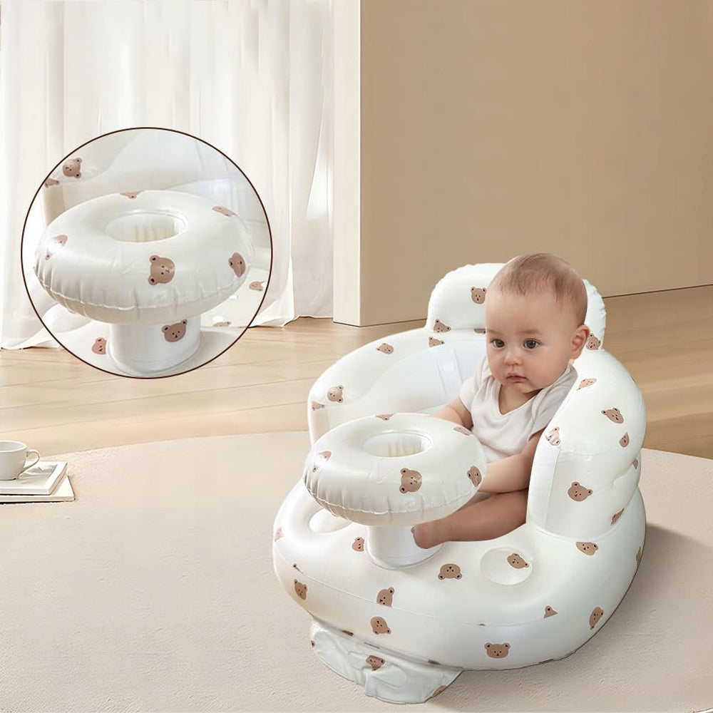 INFLATABLE CHILD SEAT 3-36 MONTHS TEDDY BEAR DESIGN Brand Bedee