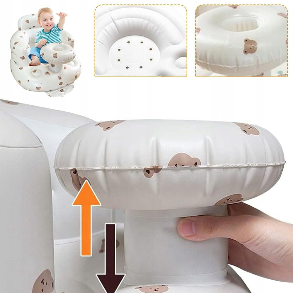 INFLATABLE CHILD SEAT 3-36 MONTHS TEDDY BEAR DESIGN Manufacturer code NADMUCHIWANY FOTELIK