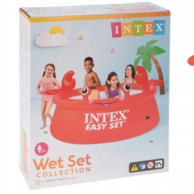 INFLATABLE CRAB POOL 880 L PLASTIC 183X51CM RED Volume 880 l