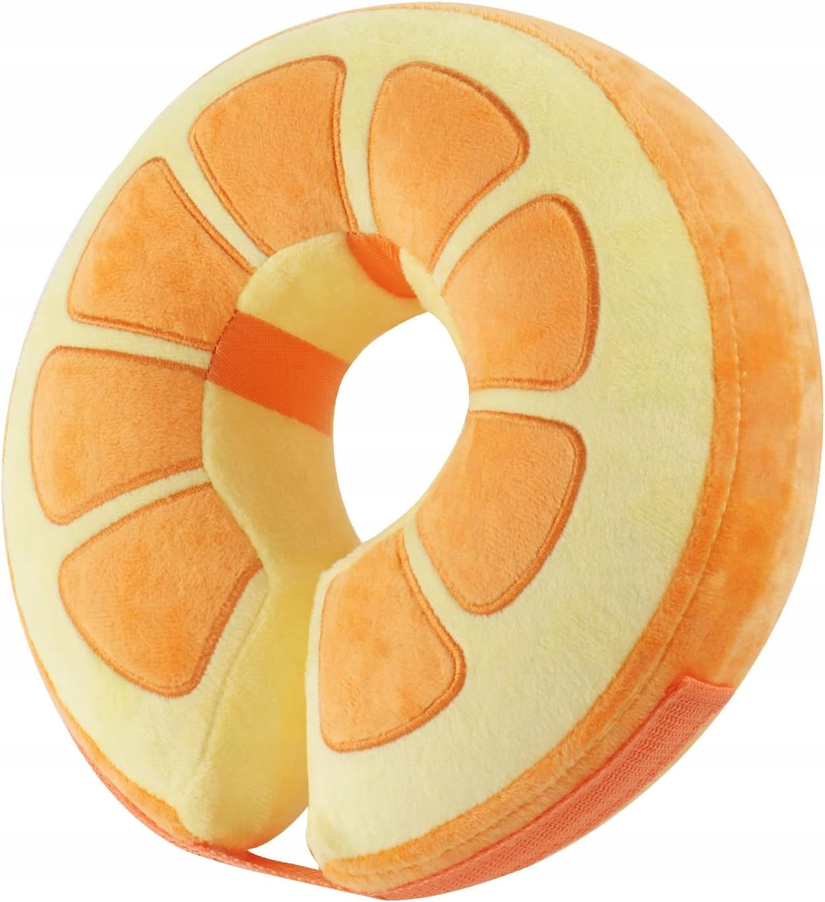 INFLATABLE DOG COLLAR ORANGE PATTERN SIZE S