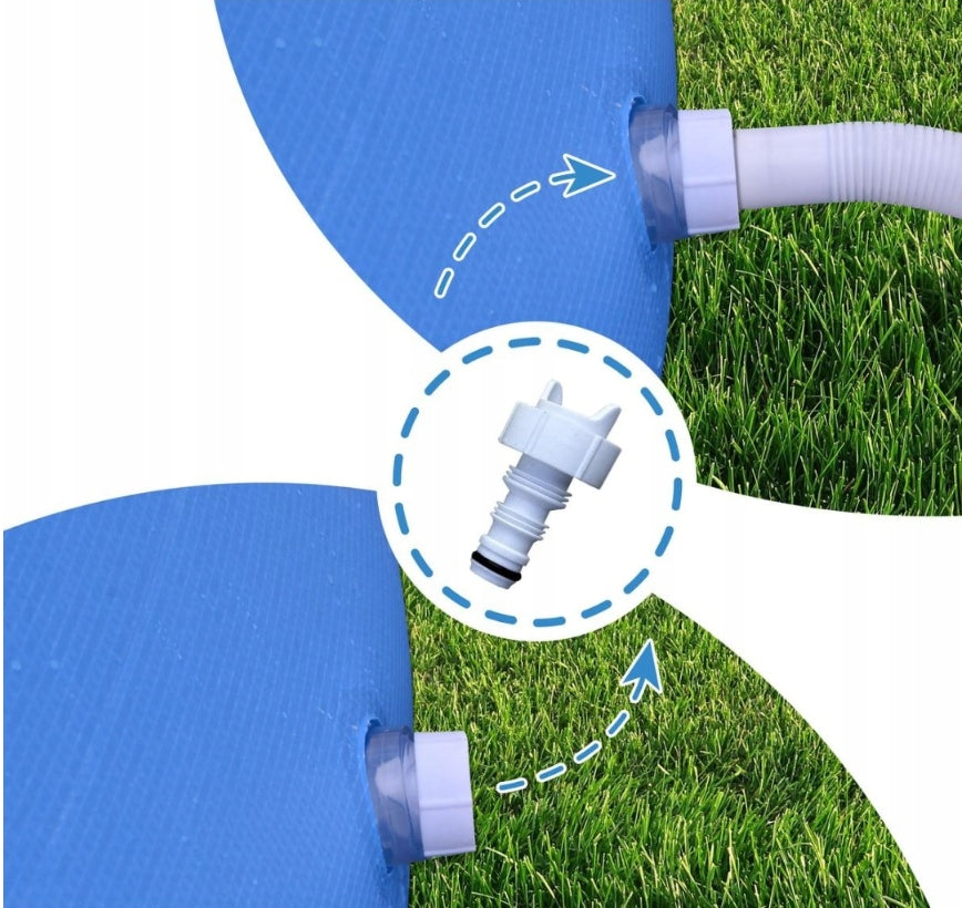 INFLATABLE EXPANSION POOL WITH CONNECTION PUMP AND PIPES LARGE AND DURABLE Brand no brand