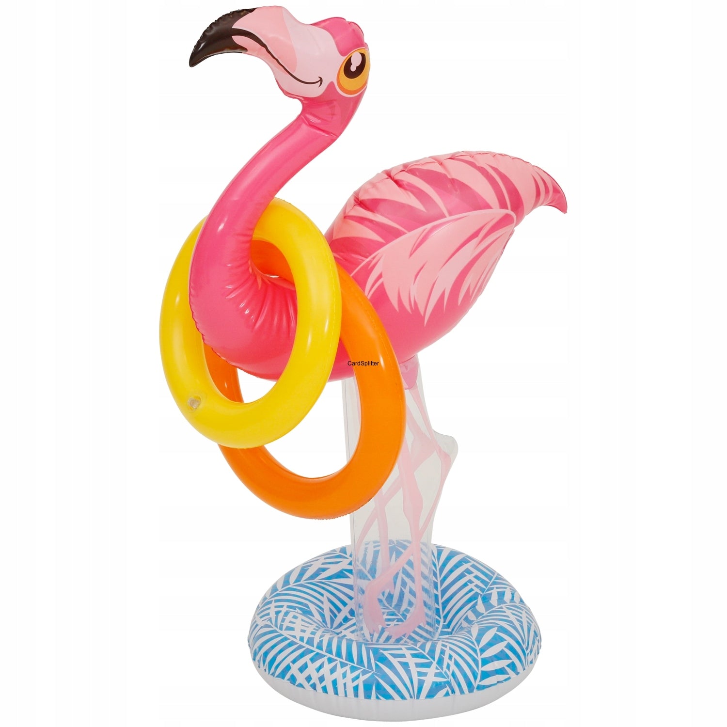 INFLATABLE FLAMINGO ARCADE GAME THROWING RINGS 94 cm x 48 cm