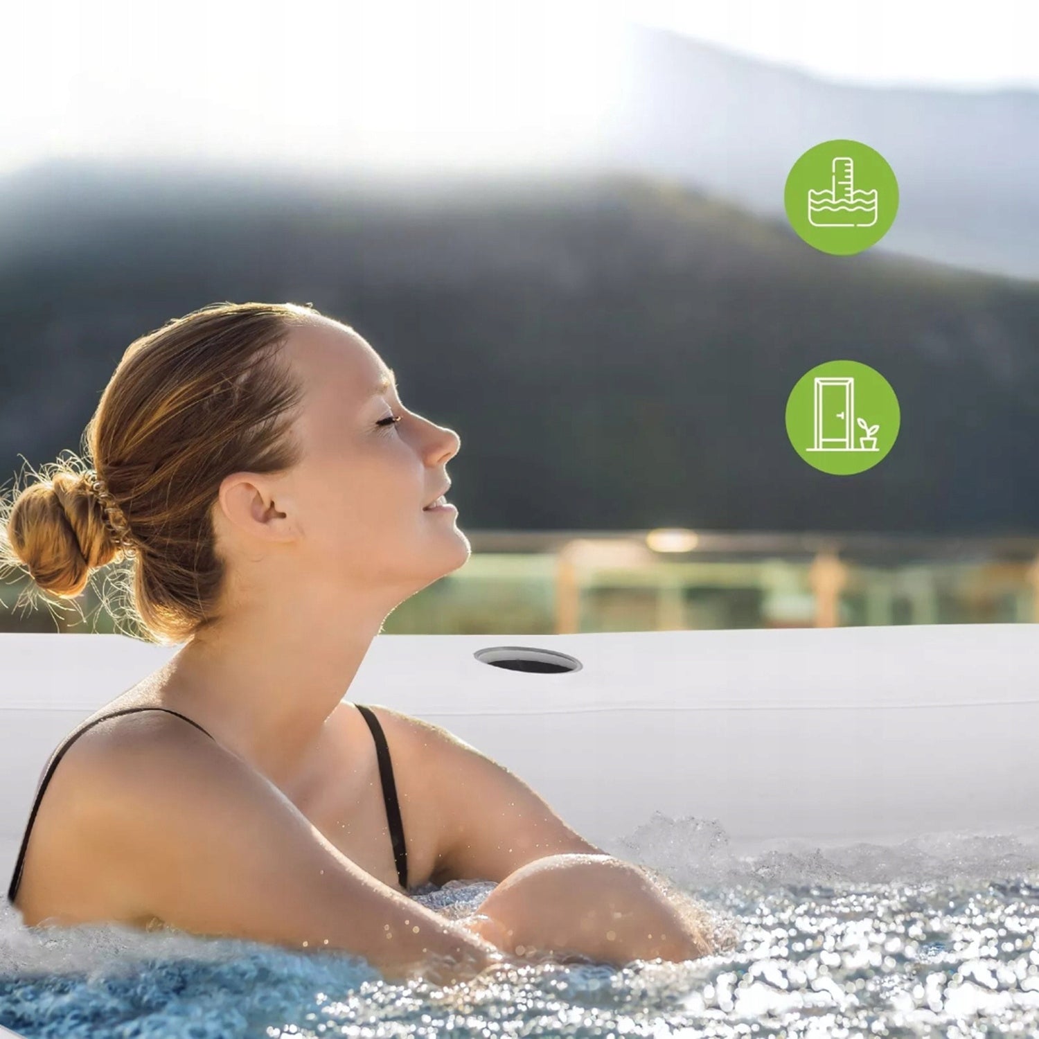 INFLATABLE FOLDING BATHTUB 300L PUMP COVER GARDEN POOL FOR ADULTS Manufacturer code 4262437183329