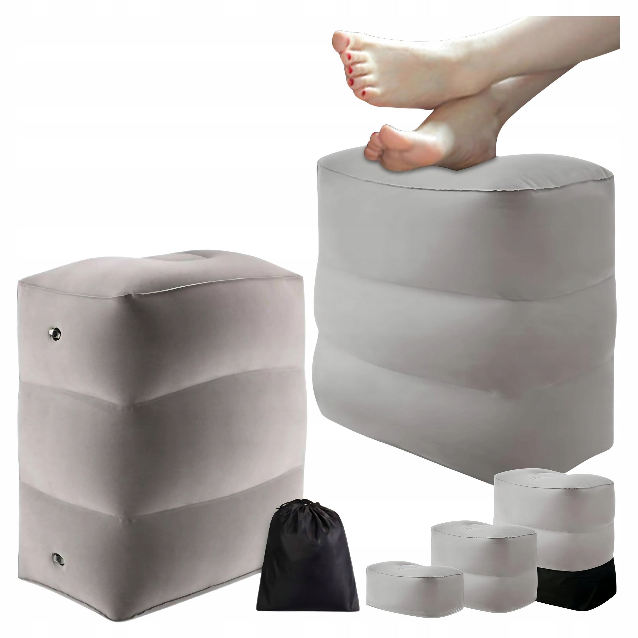 INFLATABLE FOOTREST FOR CAR COMFORTABLE TRAVEL LEG CUSHION