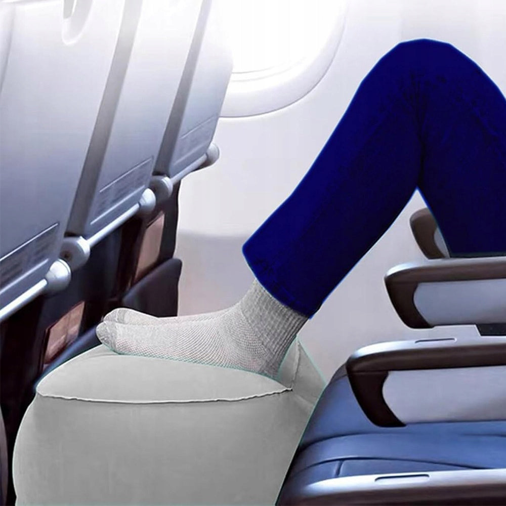 INFLATABLE FOOTREST LEG CUSHION INFLATABLE FOR TRAVEL AIRPLANE CAR Packaging status original
