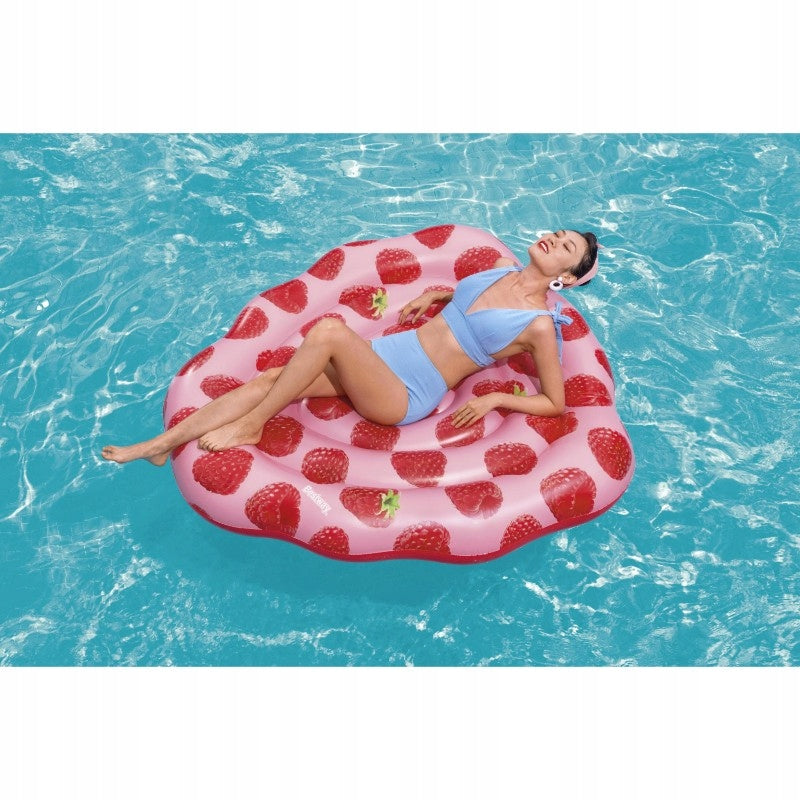 INFLATABLE FRAGRANCE MATTRESS RASPBERRY BIG PINK RED 165x151CM 00 Manufacturer code B43396