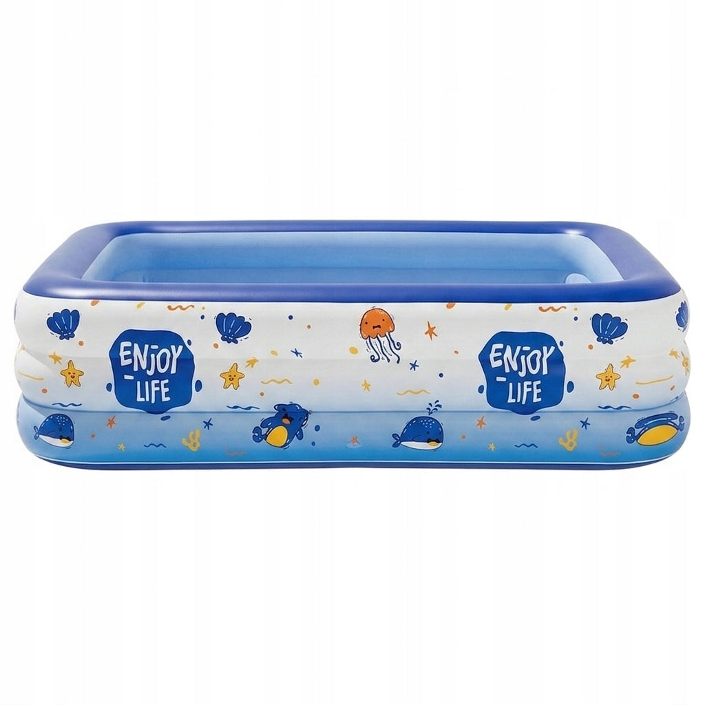 INFLATABLE GARDEN POOL FOR CHILDREN RECTANGULAR 140x90x50cm + PATCH Manufacturer code IF10122