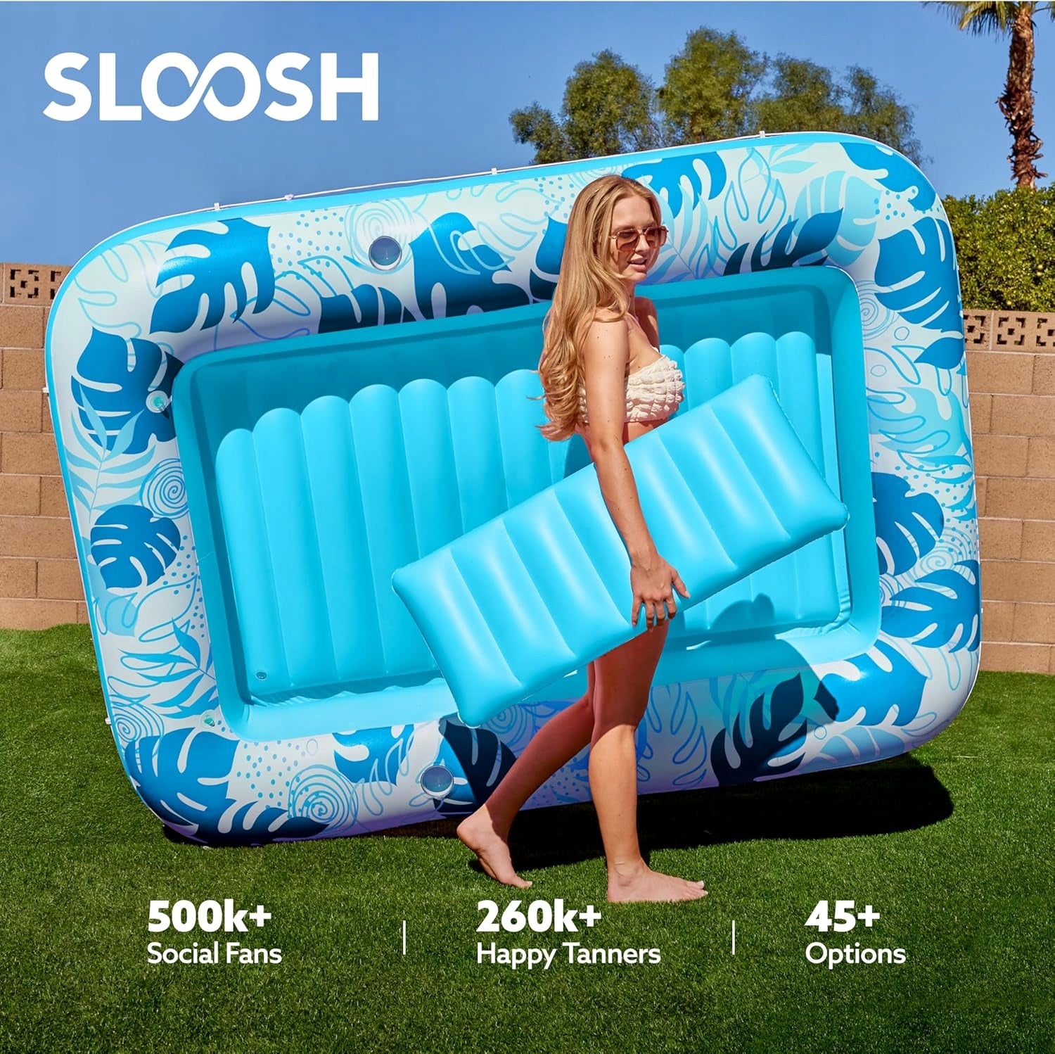 INFLATABLE GARDEN POOL FOR GARDEN PLOT CONVENIENT FOR SUNBATHING 215x140 EAN (GTIN) 0099657641384