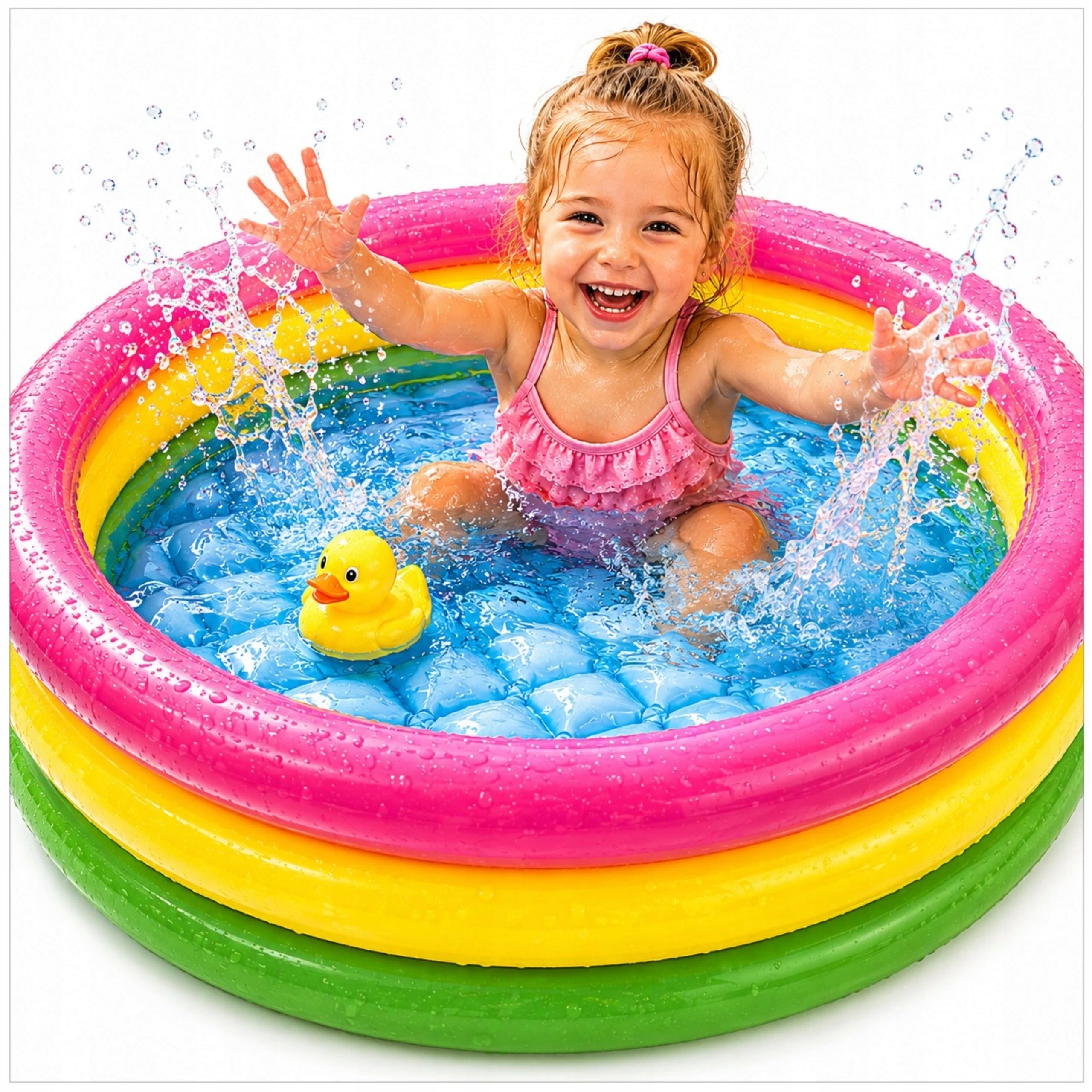 INFLATABLE GARDEN POOL FOR KIDS COLORFUL BATHTUB POOL FOR GARDEN