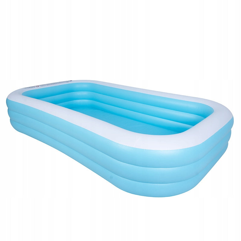 INFLATABLE GARDEN POOL PUMPED FOR CHILDREN LARGE RECTANGULAR 305X183CM Brand SunClub