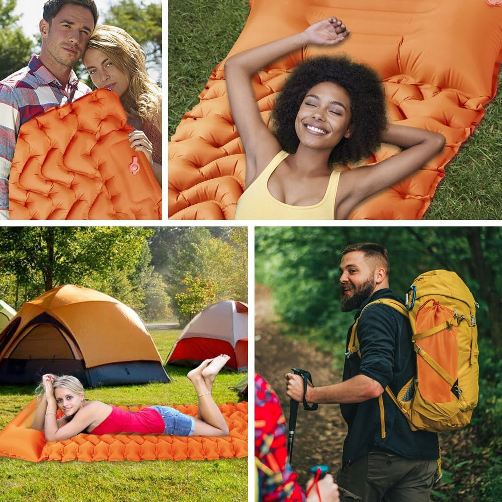 INFLATABLE HIKING MATTRESS ULTRALIGHT TREKKING MAT WITH PILLOW 190x70cm Manufacturer code MATERAC DMUCHANY