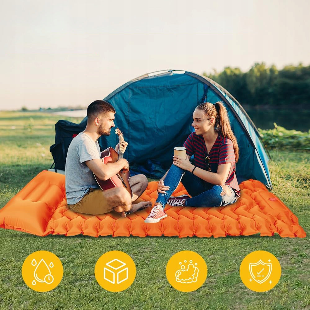 INFLATABLE HIKING MATTRESS ULTRALIGHT TREKKING MAT WITH PILLOW 190x70cm Packaging status original