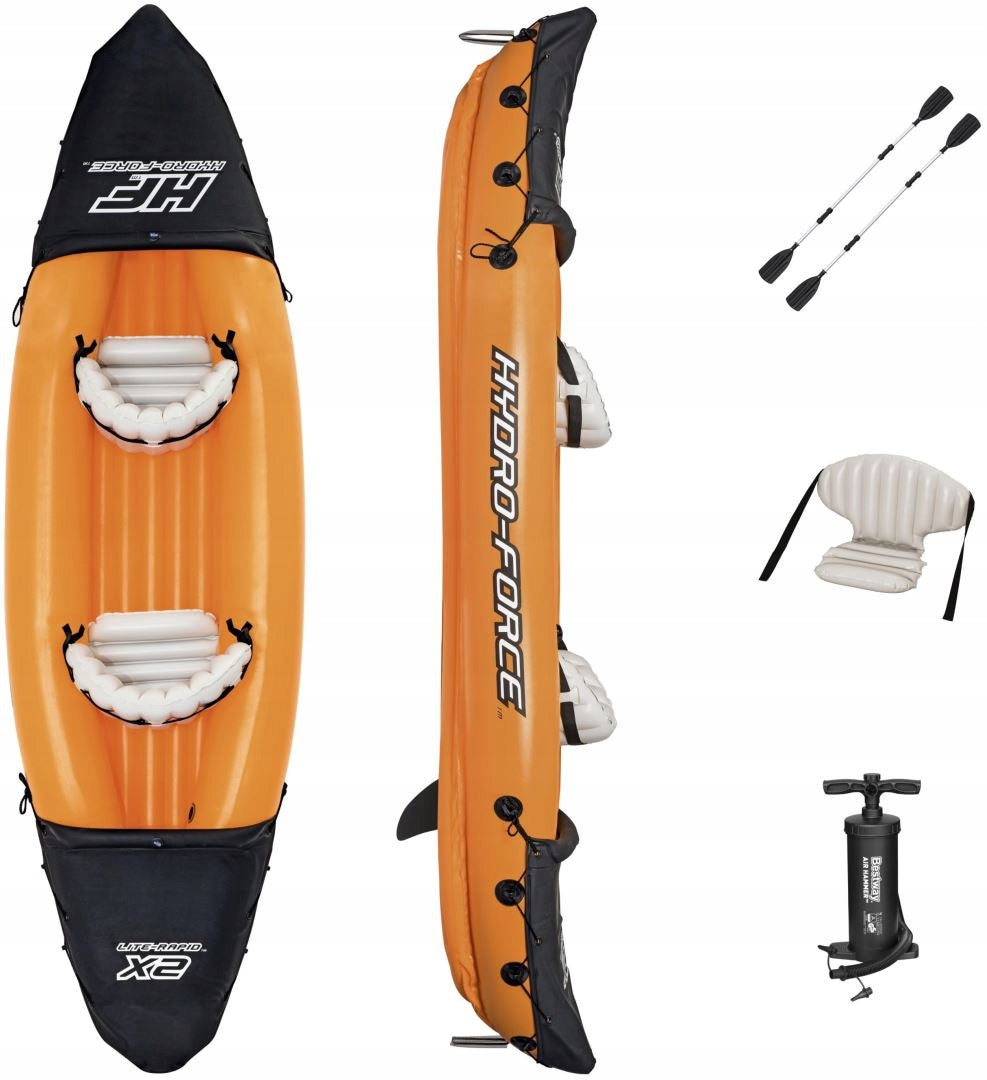 INFLATABLE KAYAK FOR 2 PEOPLE INFLATABLE KAYAK COMFORTABLE LARGE XL + 2 PADDLES Brand no brand