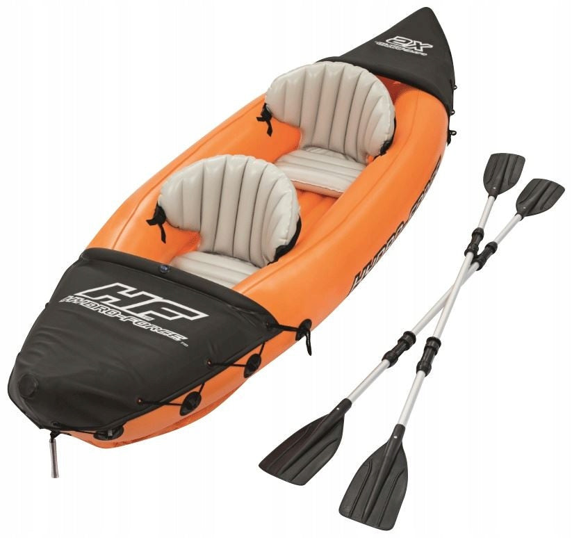 INFLATABLE KAYAK FOR 2 PEOPLE INFLATABLE KAYAK COMFORTABLE LARGE XL + 2 PADDLES