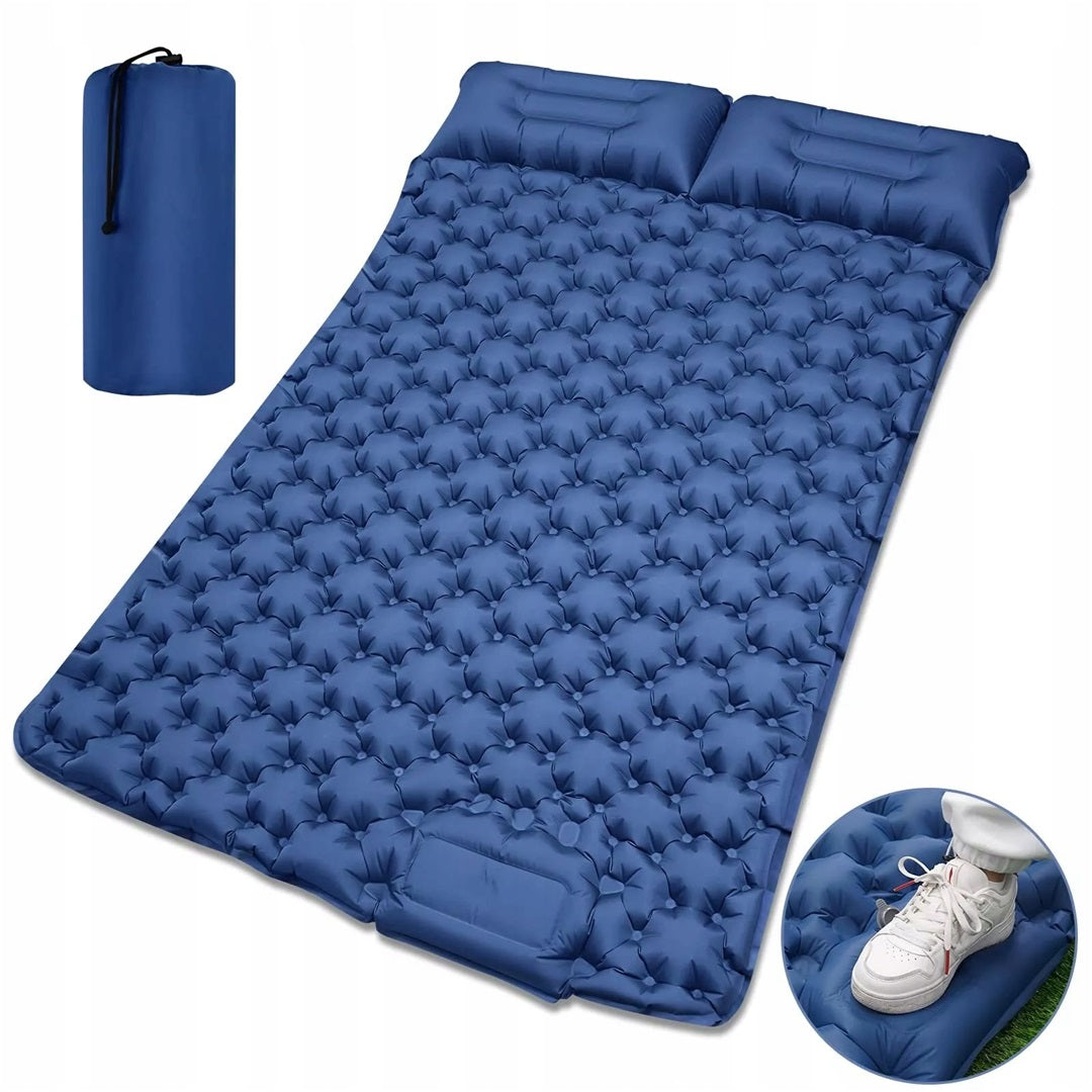 INFLATABLE MATTRESS FOR 2 PEOPLE TREKKING MAT FOR CAMPING 200*125CM Packaging status original