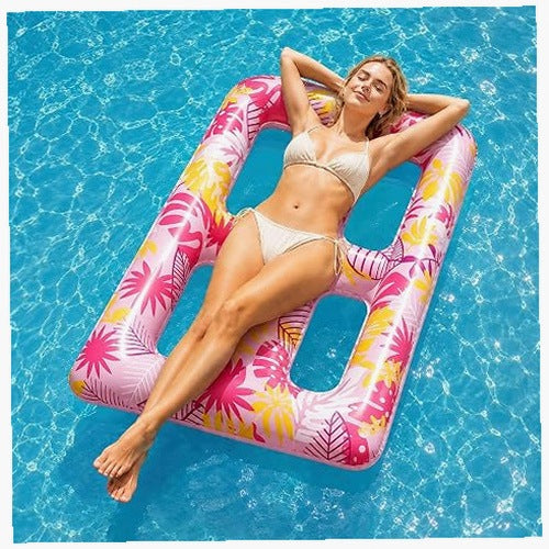 INFLATABLE MATTRESS FOR SWIMMING ADULTS 115X80 CM WITH PUMP GIFT