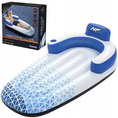 INFLATABLE MATTRESS FOR SWIMMING BACKREST PLACE FOR DRINKS 183X97CM BESTWAY
