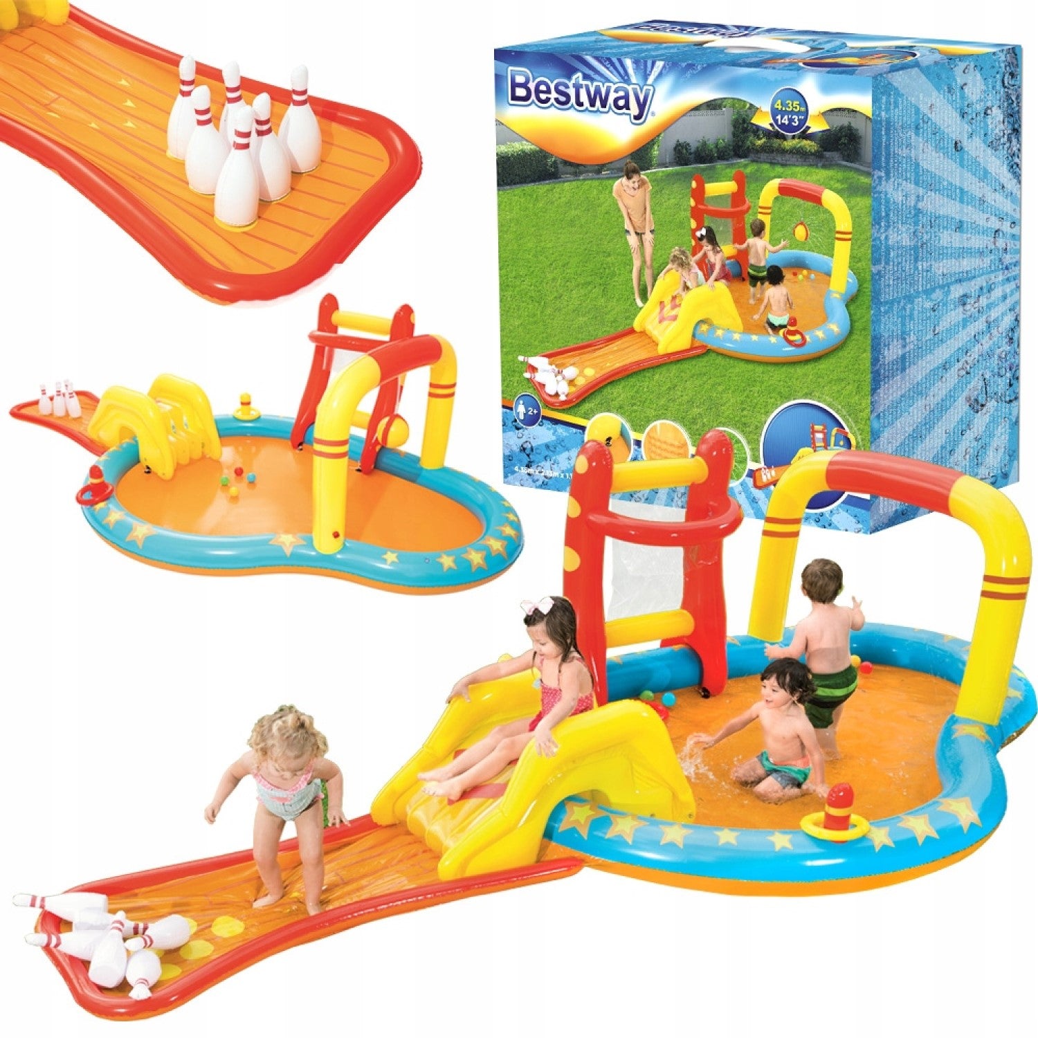 INFLATABLE PLAYGROUND WATER PADDLING POOL BESTWAY FOR CHILDREN SLIDE Manufacturer code 5907184355337
