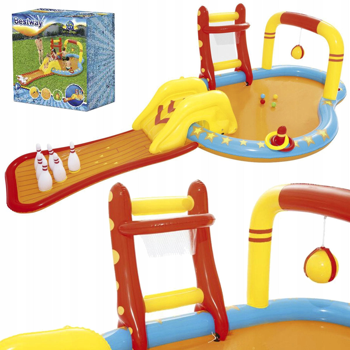 INFLATABLE PLAYGROUND WATER PADDLING POOL BESTWAY FOR CHILDREN SLIDE