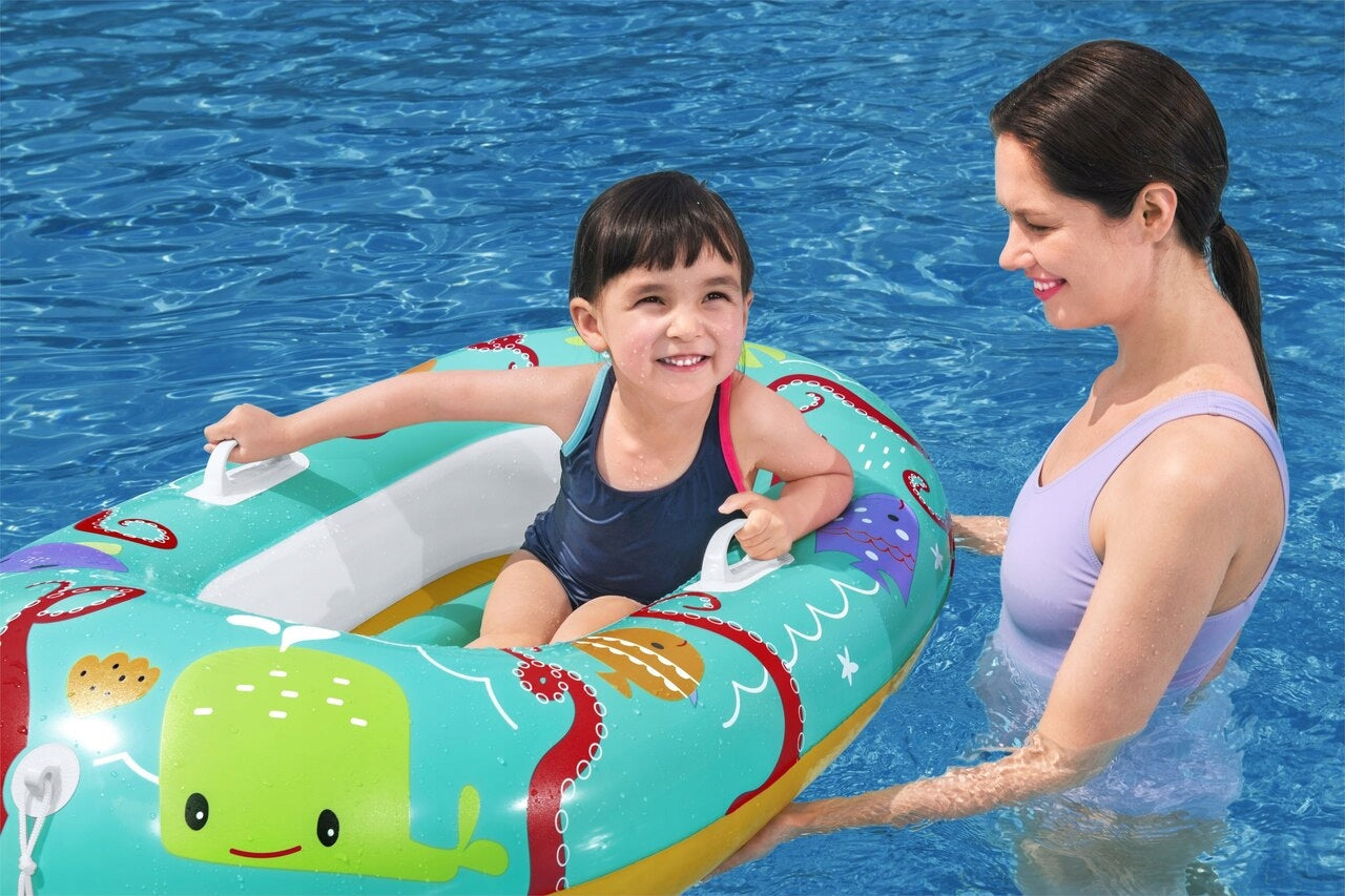 INFLATABLE PONTOON FOR CHILDREN MATTRESS BOAT 119x79 BESTWAY Kid's age 3＋ years