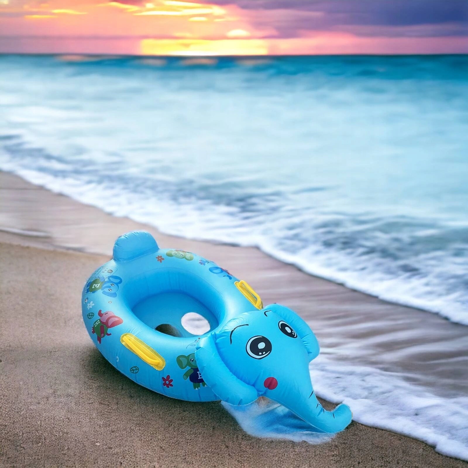 INFLATABLE PONTOON WITH SEAT FOR CHILDREN ELEPHANT SEAT FOR SWIMMING ELEPHANT Kid's age 12＋ months