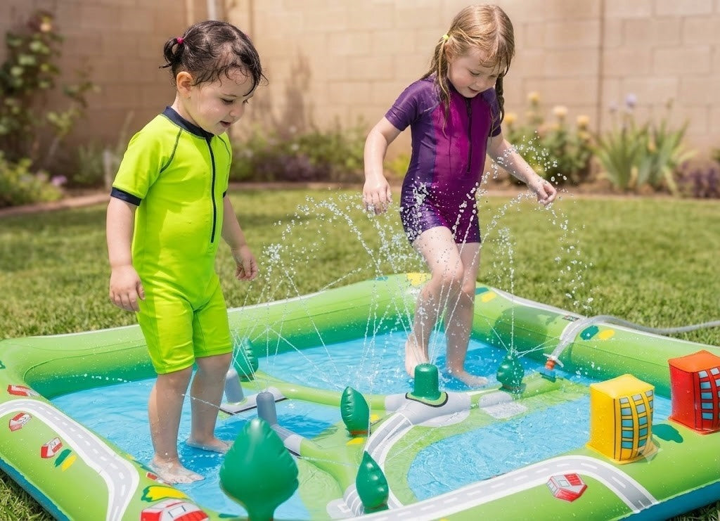INFLATABLE POOL Cooling MAT WITH SPRAY FOUNTAIN Manufacturer code BASEN MATA BRODZIK SMUCHANY DLA DZIECKA
