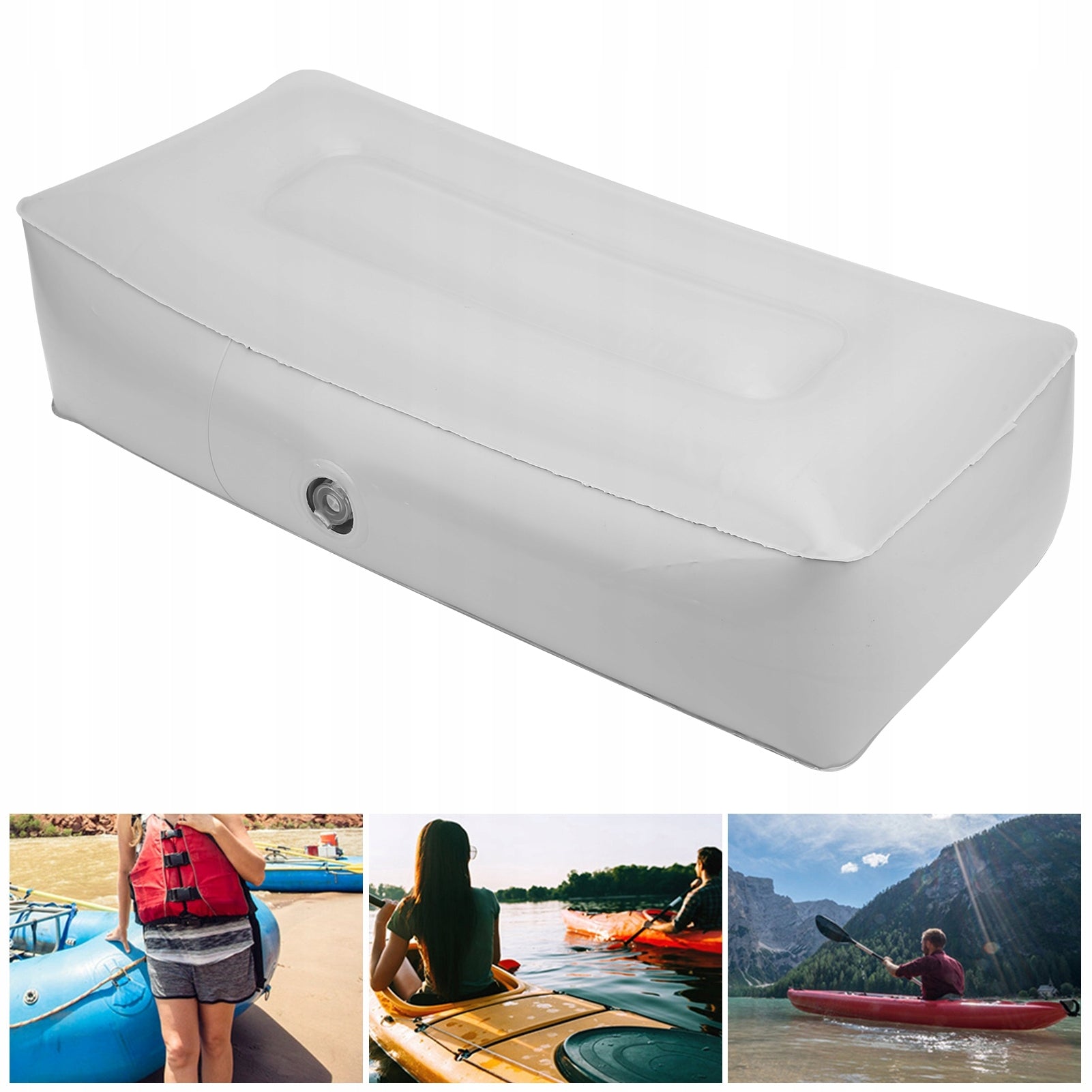 INFLATABLE RUBBER PONTOON PILLOW GREY Brand no brand