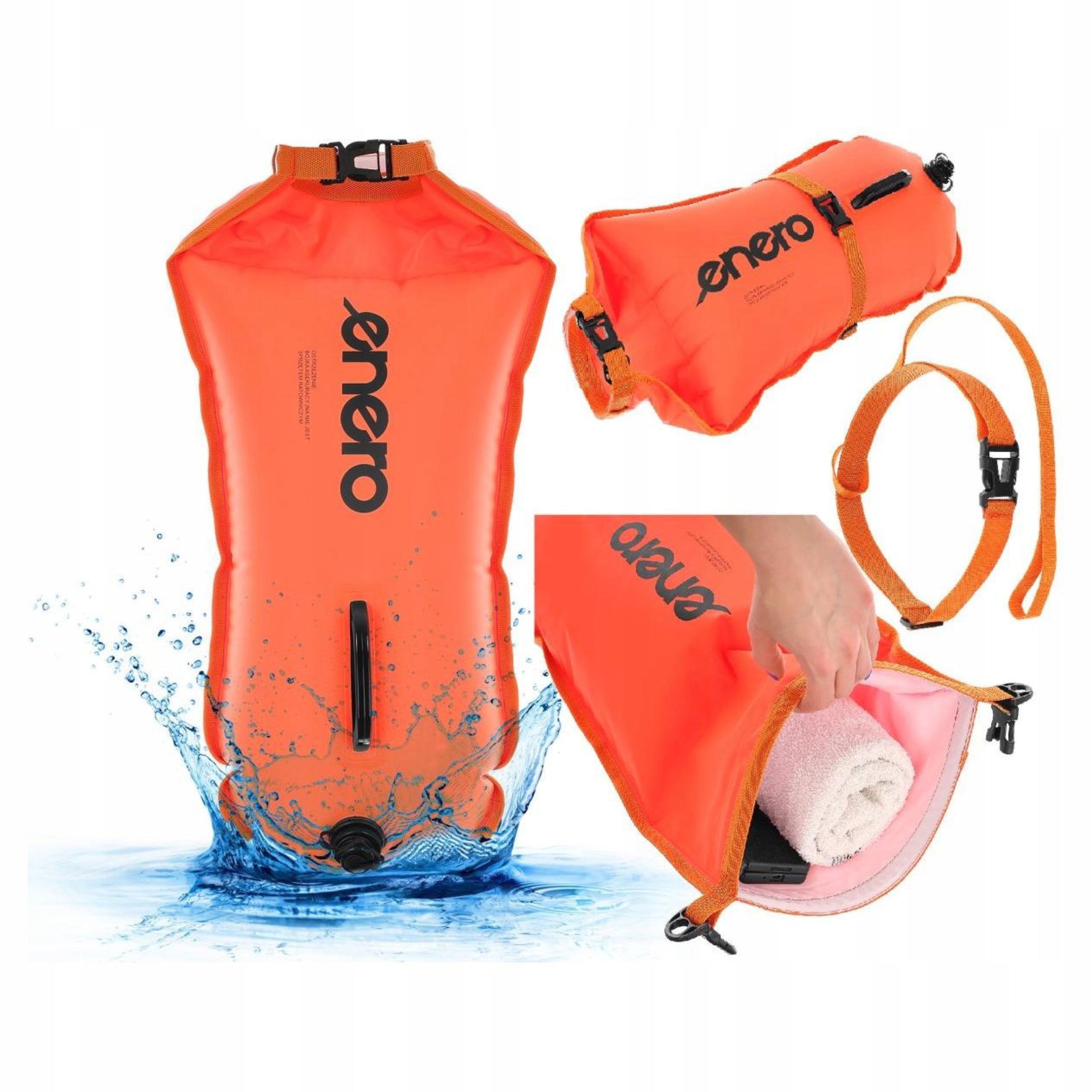 INFLATABLE SAFETY BUOY DRY POCKET 2IN1 ENERO 72X36CM Brand Enero