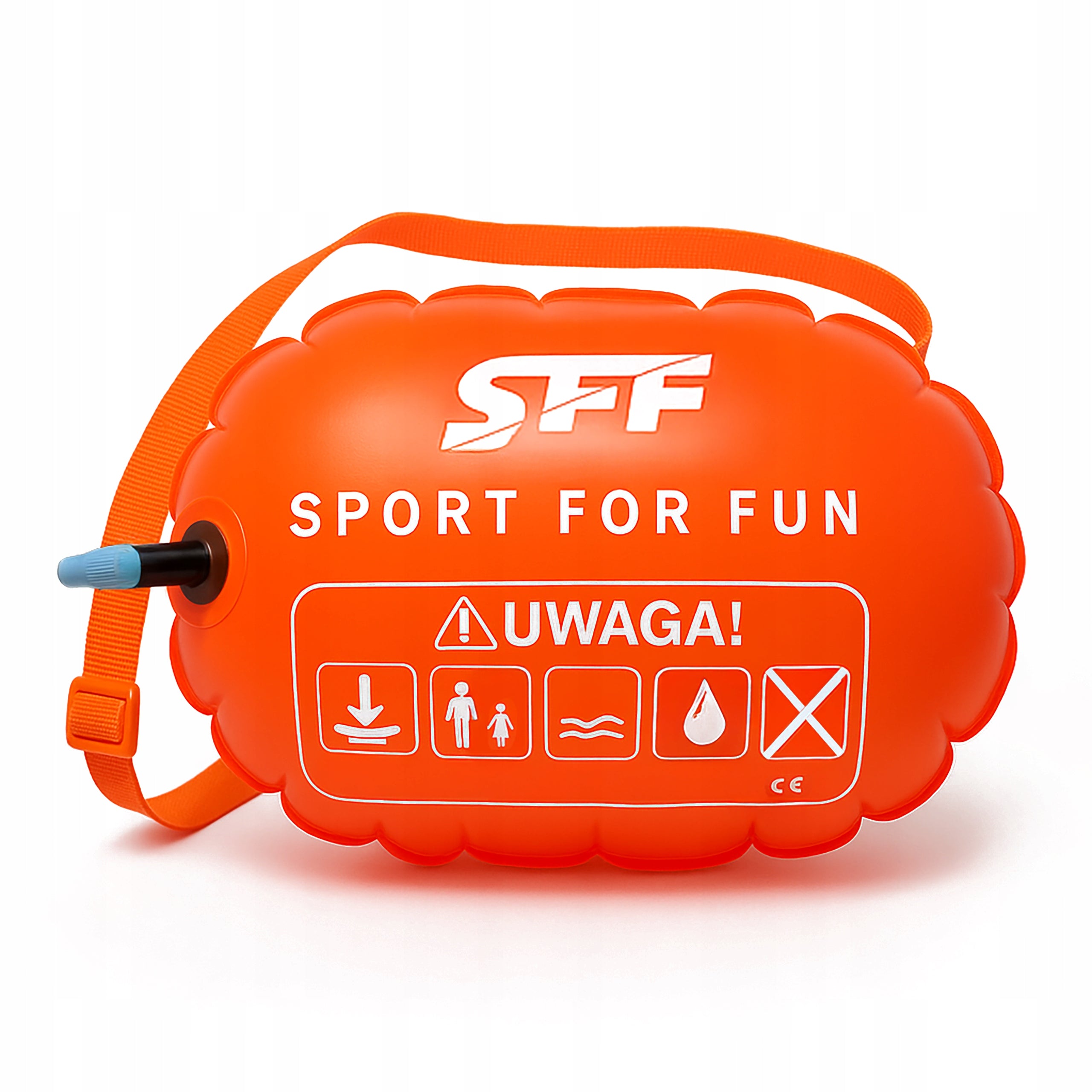 INFLATABLE SAFETY BUOY FOR SWIMMING RESCUE BUOY SWIMMING PUMPED