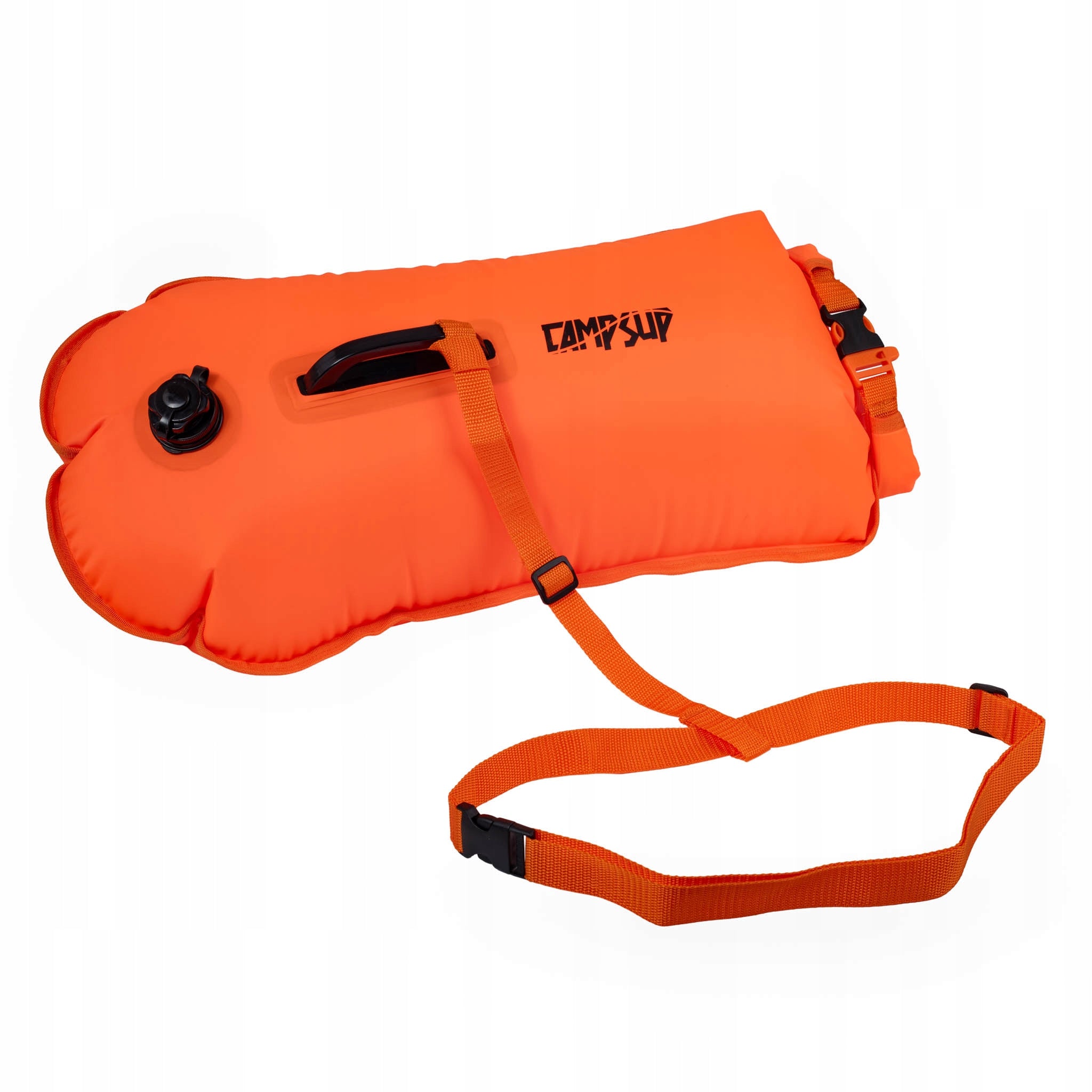 INFLATABLE SAFETY BUOY FOR SWIMMING WITH STRAP 2IN1 DRY POCKET CAMPSUP