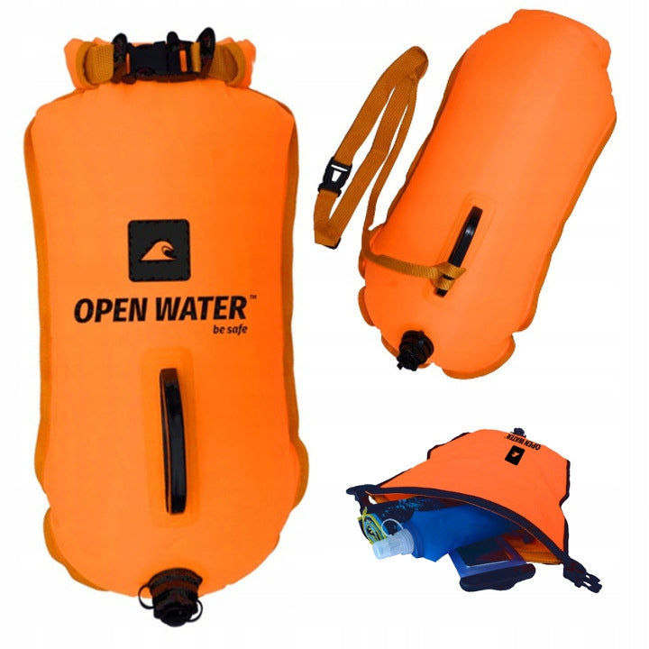 INFLATABLE SAFETY BUOY LARGE SWIMMING BUOY + 2in1 THING POCKET