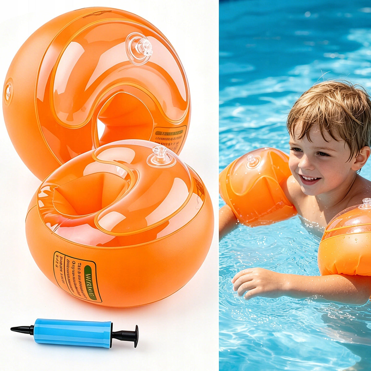 INFLATABLE SLEEVES CHILDREN 1-4 YEARS TO LEARN SWIMMING SWIMMERS