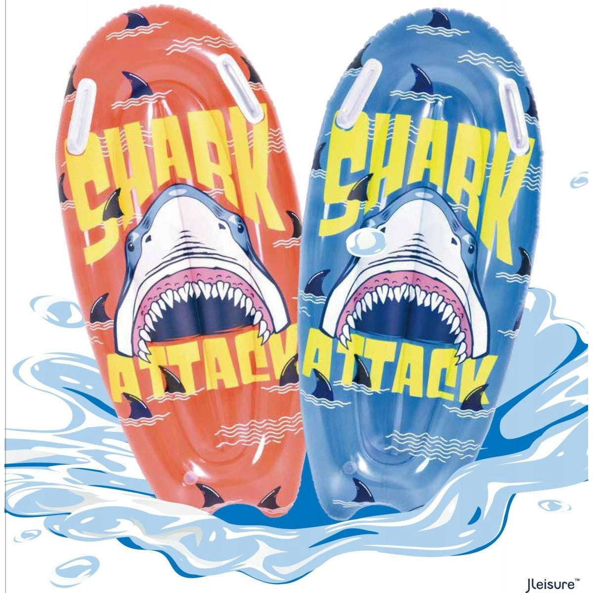 INFLATABLE SWIMMING BOARD 100X50CM SHARK 35017 RED Brand SunClub