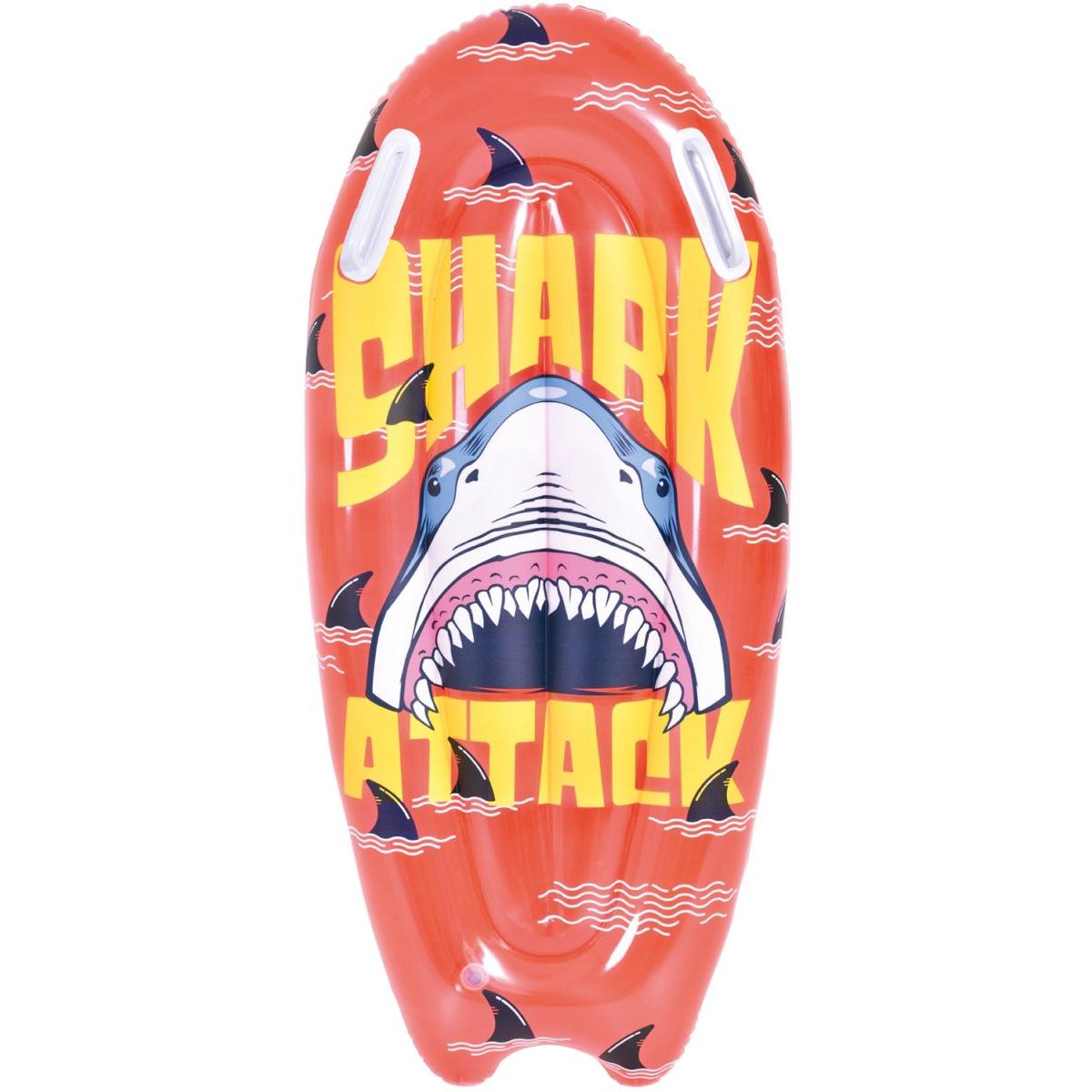 INFLATABLE SWIMMING BOARD 100X50CM SHARK 35017 RED
