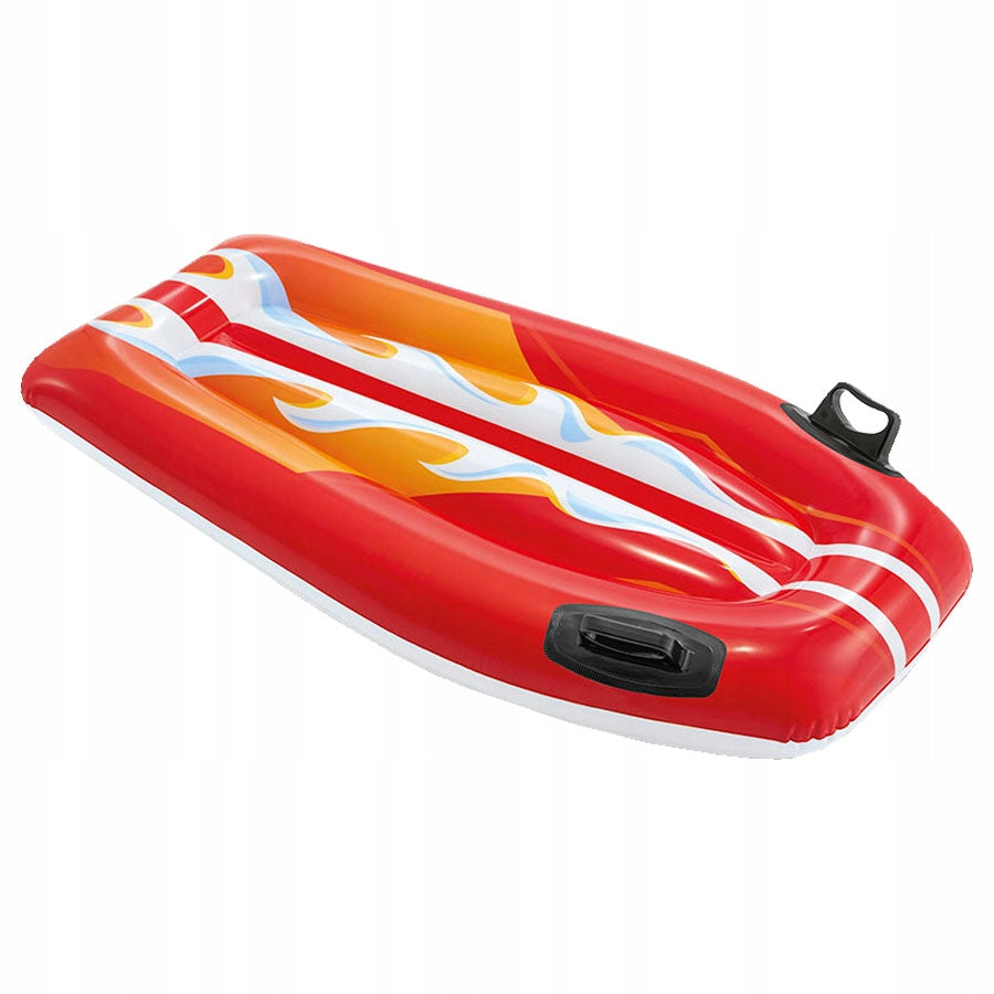 INFLATABLE SWIMMING BOARD FOR KIDS WITH POOL HOLDERS BEACH RED