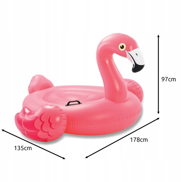 INFLATABLE SWIMMING MATTRESS XXL FLAMINGO LARGE PONTOON FOR SWIMMING POOL TO SEA Manufacturer code Materac dmuchany do pływania XXL flaming