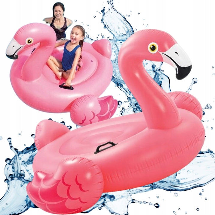 INFLATABLE SWIMMING MATTRESS XXL FLAMINGO LARGE PONTOON FOR SWIMMING POOL TO SEA