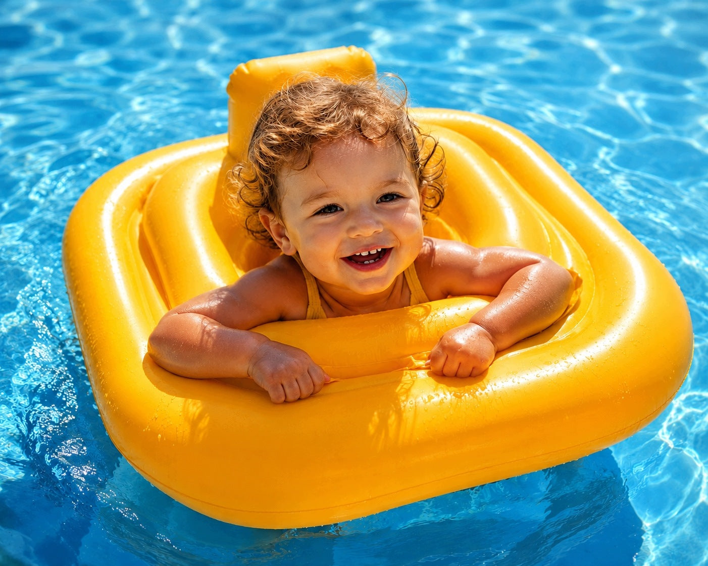 INFLATABLE SWIMMING SEAT MATTRESS FOR CHILDREN TODDLERS SQUARE 79x79cm Packaging status original