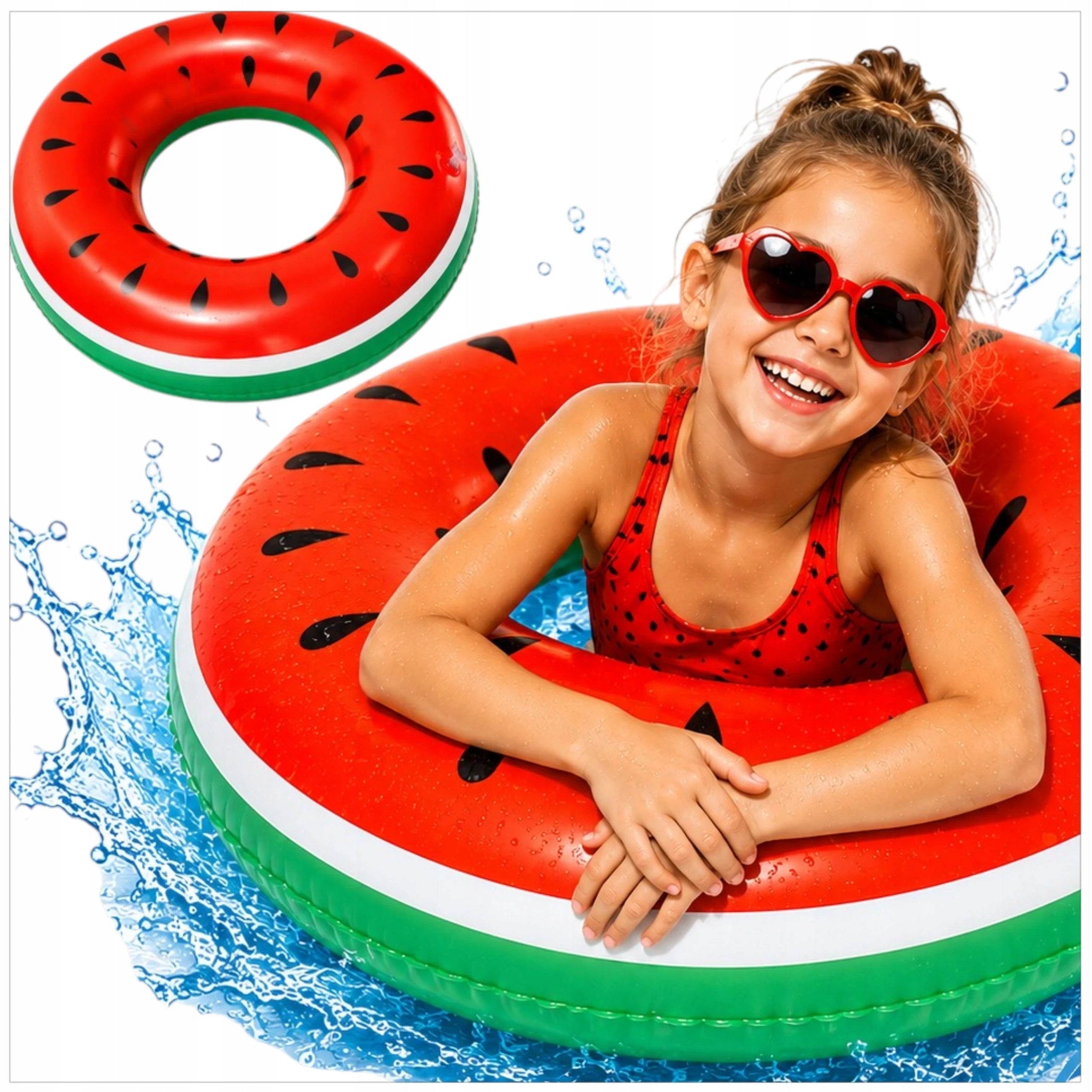 INFLATABLE SWIMMING WHEEL MATTRESS INFLATABLE WATERMELON COLORFUL FOR BEACH FOR POOL