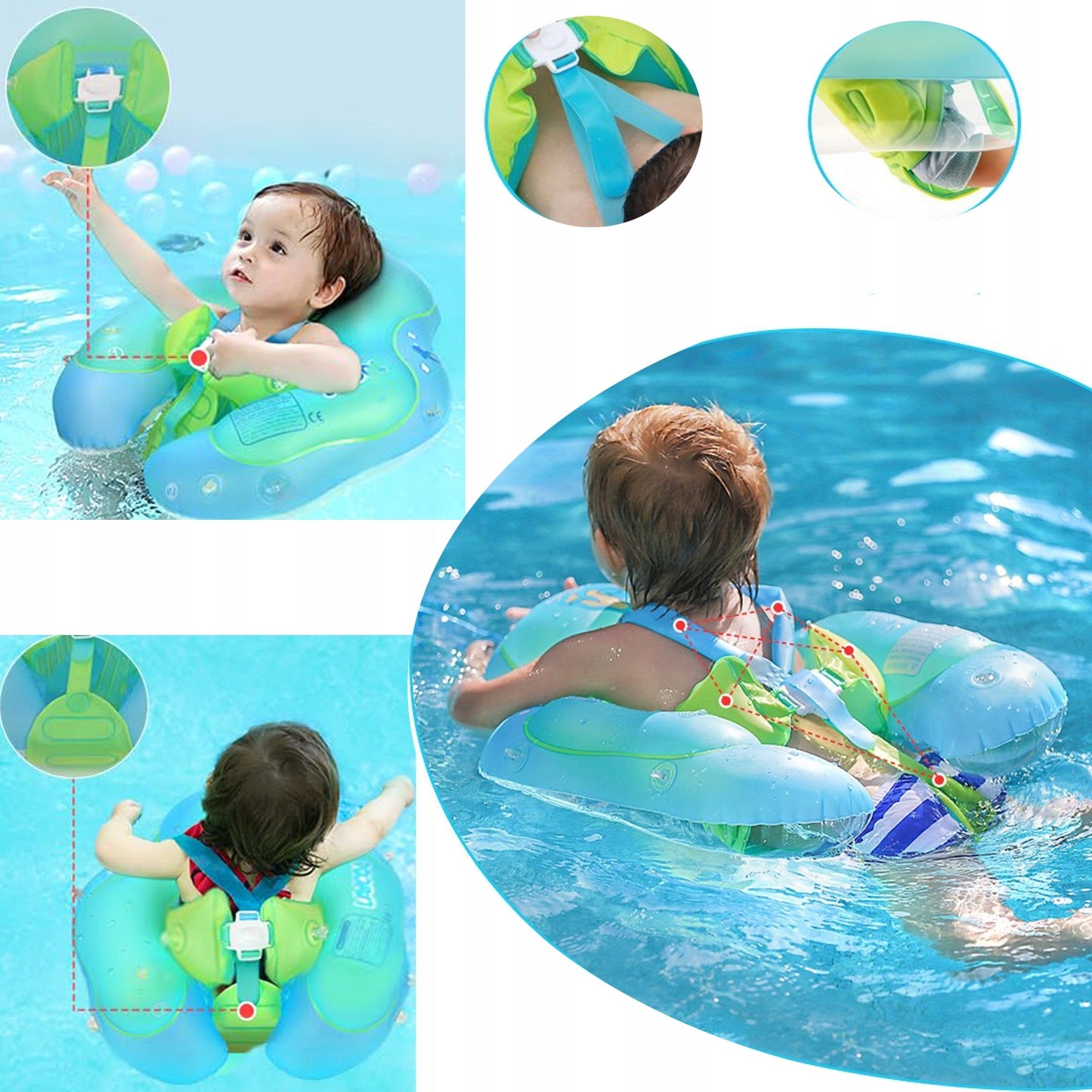 INFLATABLE SWIMMING WHEEL PONTOON FOR KIDS WITH BASEBALL CAP AND XL PUMP Manufacturer code XL