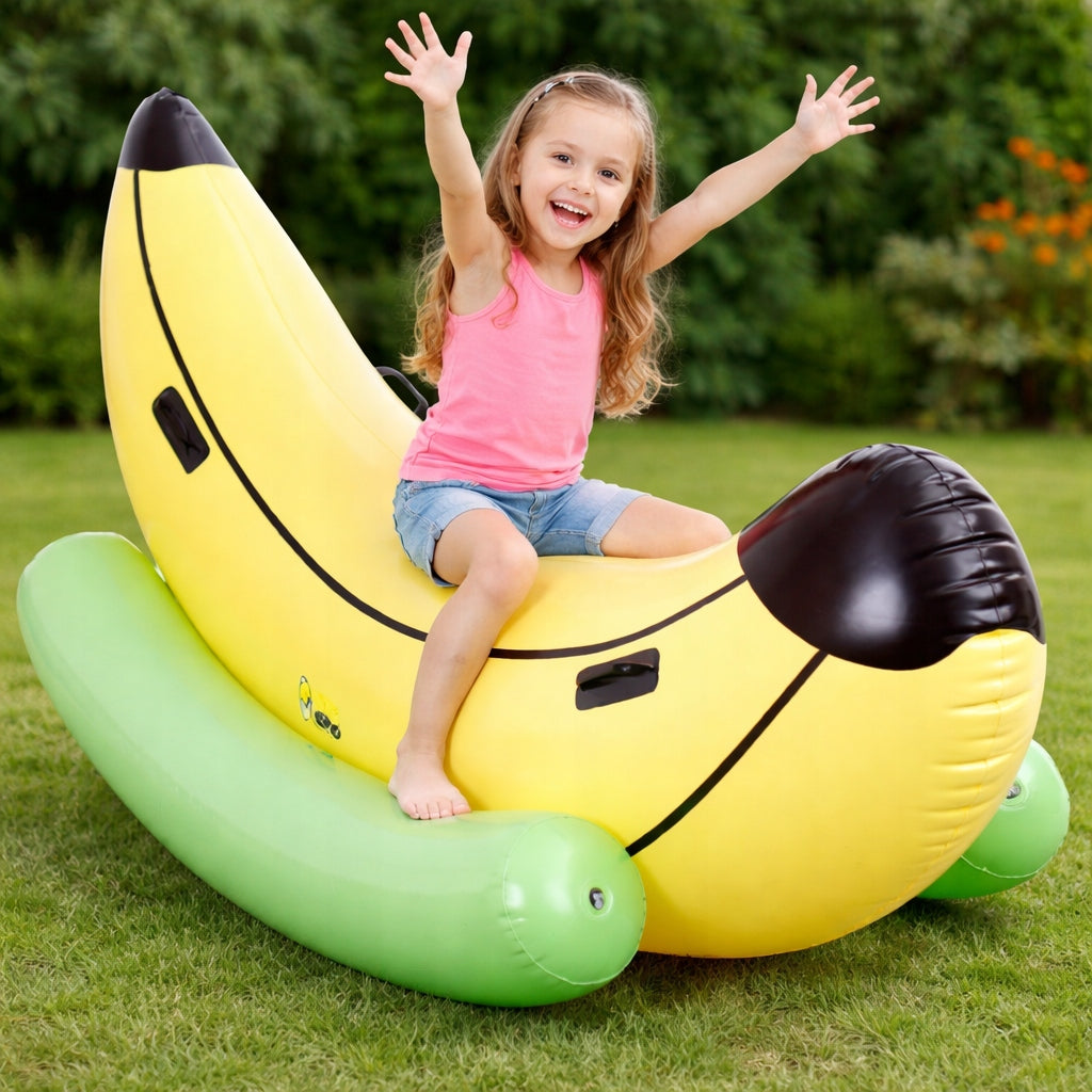 INFLATABLE SWING ROCKER BANANA 200 cm for Children for Home and Garden Rubber Dominant material rubber