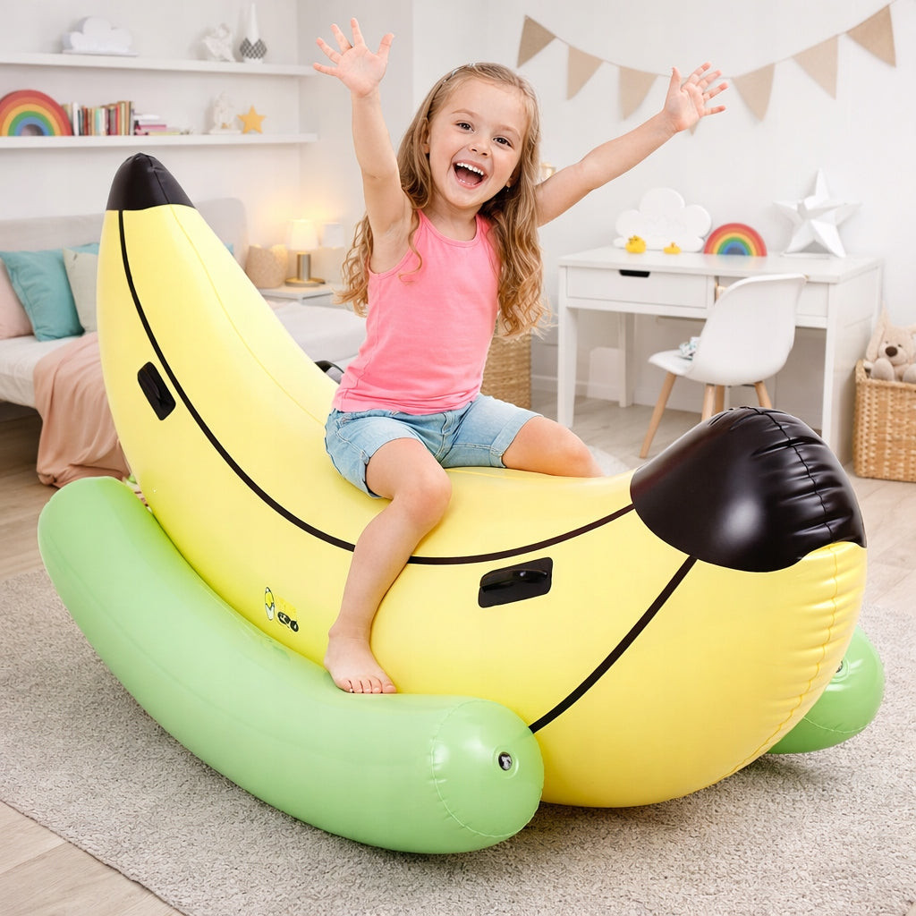 INFLATABLE SWING ROCKER BANANA 200 cm for Children for Home and Garden Rubber Kind Inflatable