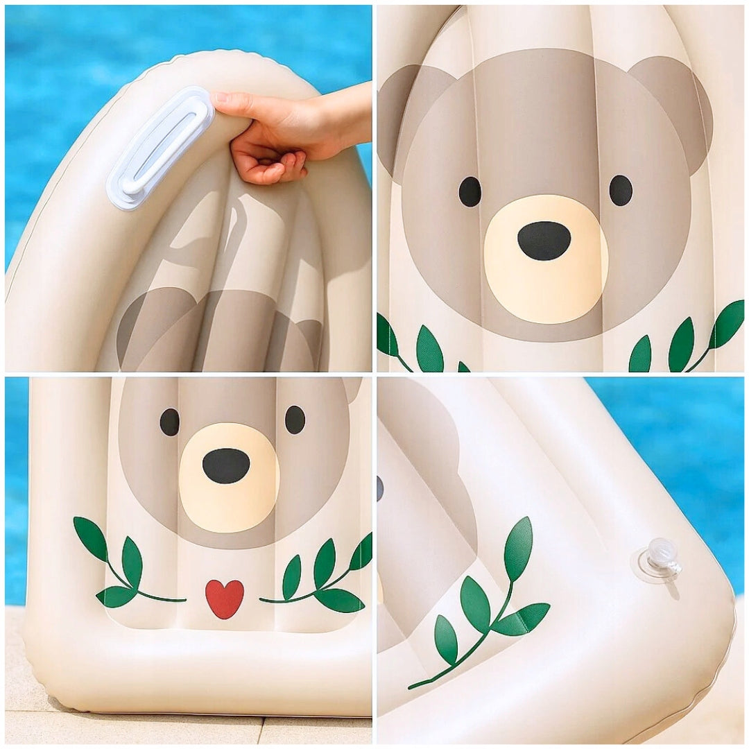 INFLATABLE Swimming BOARD MATTRESS WITH HANDLES FOR LEARNING TO SWIM BEAR Kind swimming kickboard