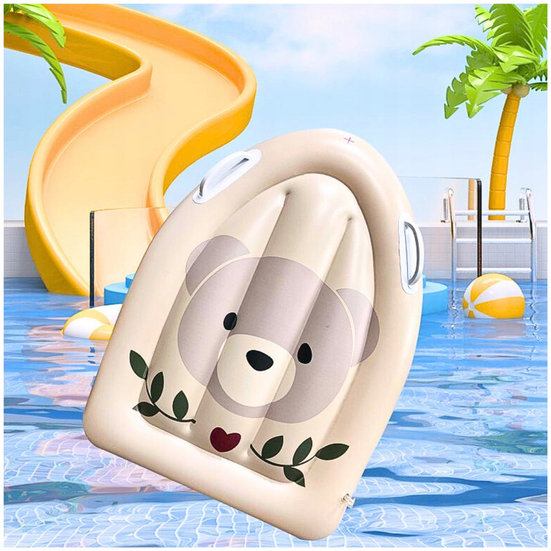 INFLATABLE Swimming BOARD MATTRESS WITH HANDLES FOR LEARNING TO SWIM BEAR Model Miś