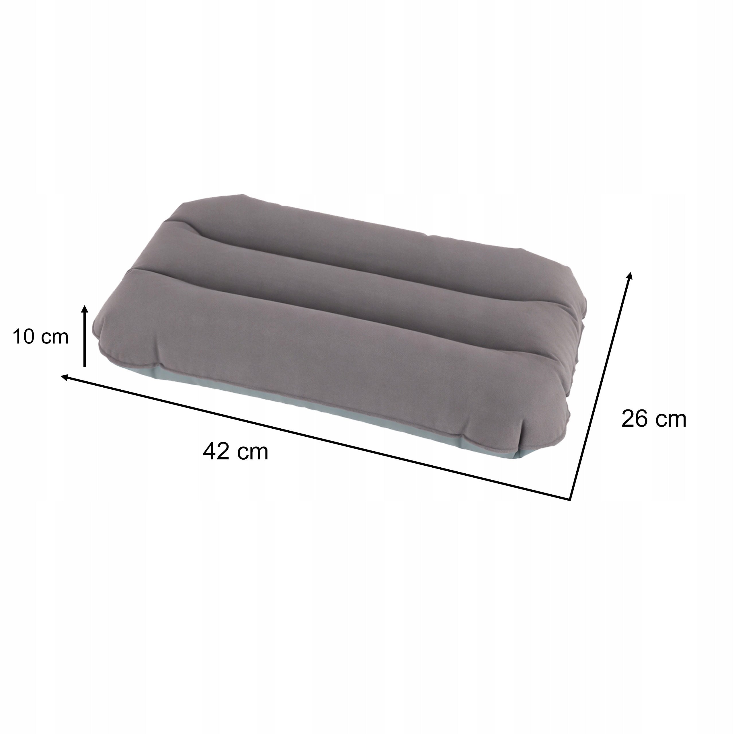 INFLATABLE VELOUR TRAVEL PILLOW PUMPED FOR TOURIST AIRPLANE CAR Manufacturer code 67121