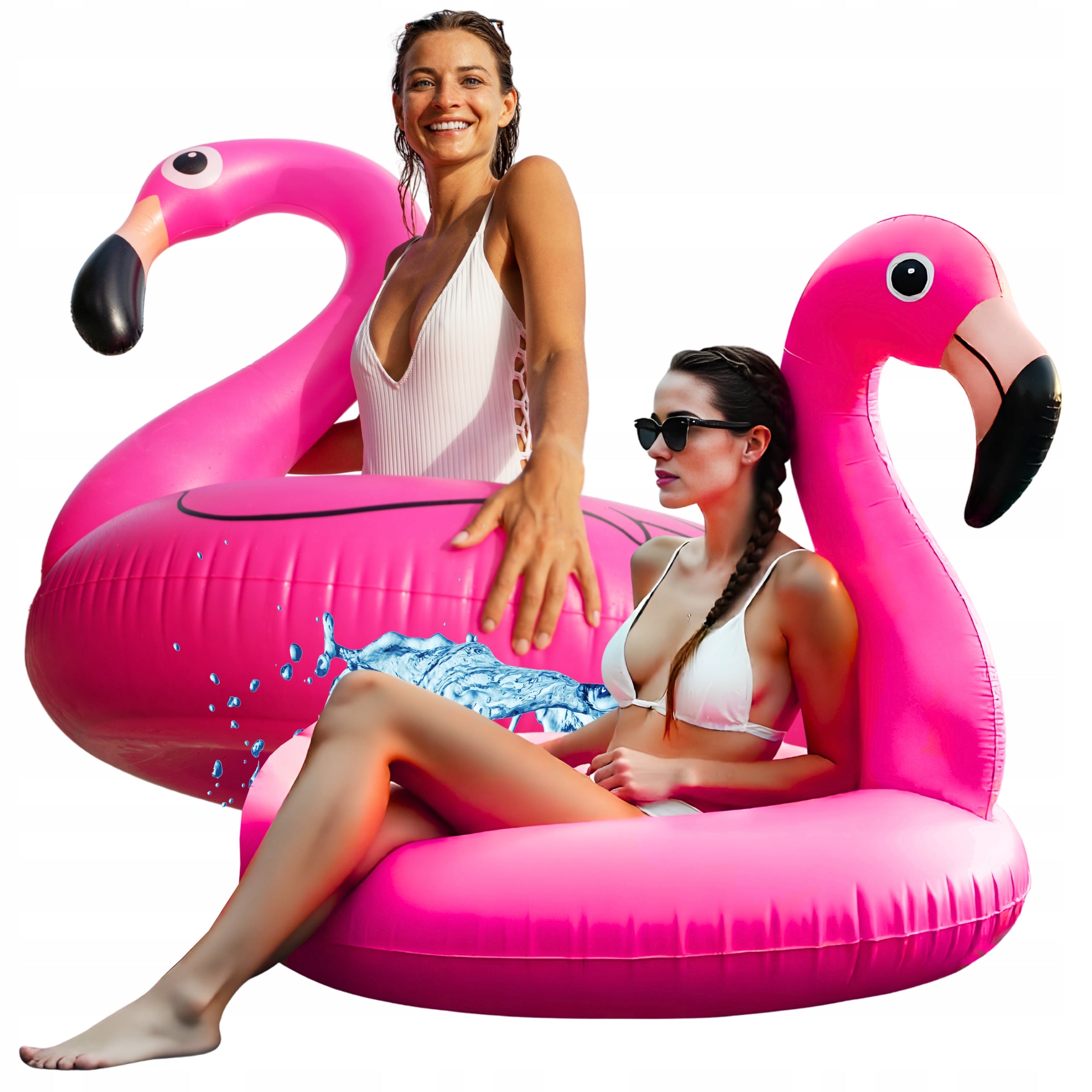 INFLATABLE WHEEL FOR SWIMMING POOL WATER WHEEL LARGE FLAMINGO MATTRESS 90CM