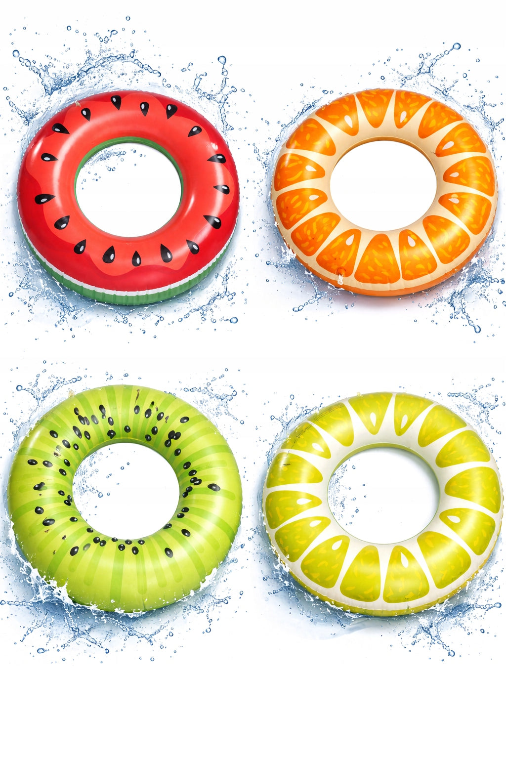 INFLATABLE WHEEL FOR SWIMMING water mattress sun lounger set of 4 pieces 75 cm Packaging status original