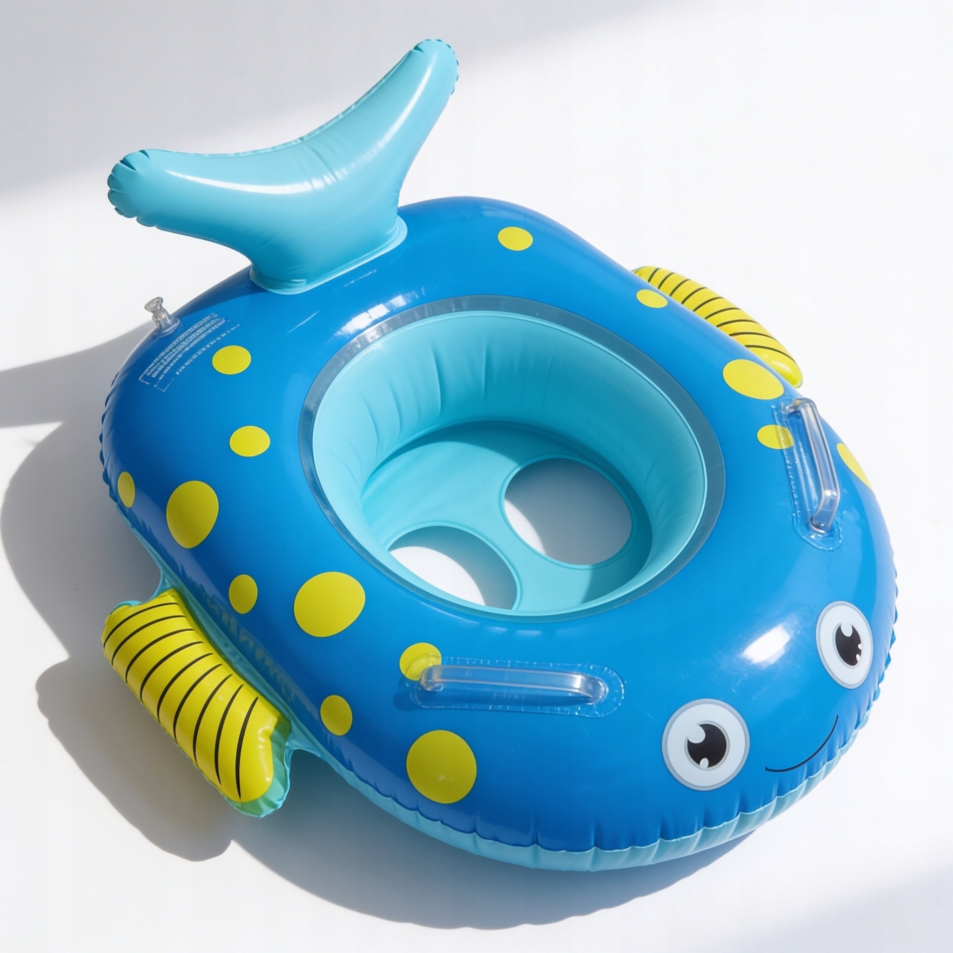 INFLATABLE WHEEL INFLATABLE PONTOON FOR CHILDREN WITH WATER SWIMMING SEAT FISH HANDLE Packaging status original