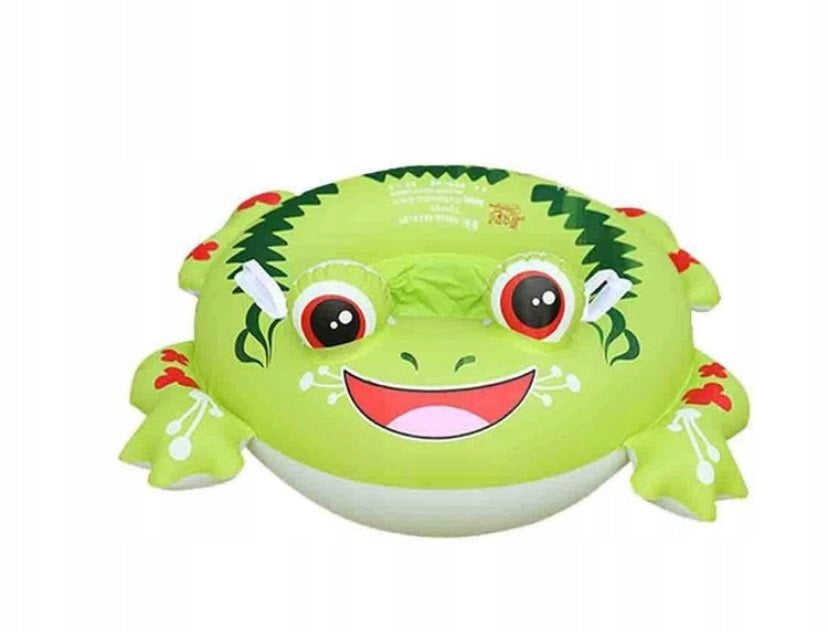 INFLATABLE WHEEL WITH SWIMMING SEAT MATTRESS WITH HANDLES FROG CHILDREN Color multicolor